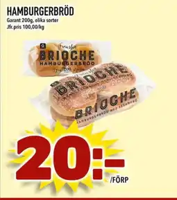 Din Mat Garant Hamburgerbröd erbjuda