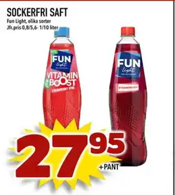 Din Mat FUN LIGHT Sockerfri saft erbjuda