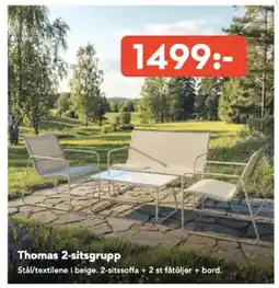 Bo Ohlsson Thomas 2-sitsgrupp erbjuda