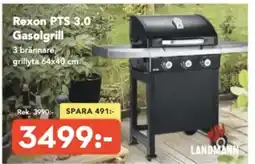 Bo Ohlsson Rexon PTS 3.0 Gasolgrill erbjuda