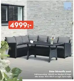 Bo Ohlsson Ester hörnsoffa svart erbjuda