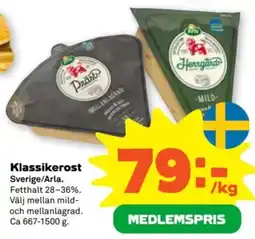 Coop Arla Klassikerost erbjuda