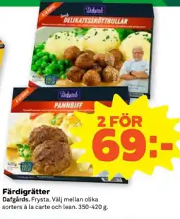 Coop Dafgårds Färdigrätter erbjuda
