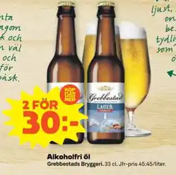 Coop Grebbestads Bryggeri Alkoholfri öl erbjuda