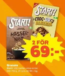 Coop Start! Granola erbjuda