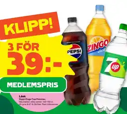Coop Pepsi/Zingo/7up/Pommac Läsk erbjuda
