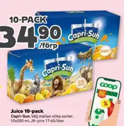 Coop Capri-Sun Juice 10-pack erbjuda