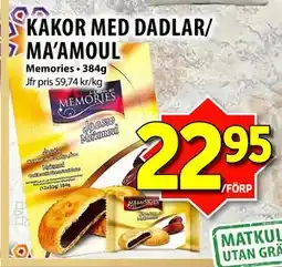 Matvärlden Tensta KAKOR MED DADLAR/ MA’AMOUL erbjuda
