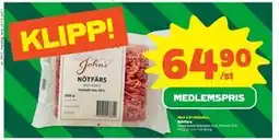 Coop Nötfärs, Medlemspris erbjuda