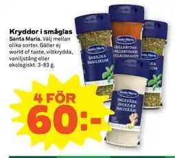 Coop Kryddor i småglas erbjuda