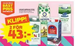 Coop Laktosfri mjölkdryck 1,5 liter erbjuda