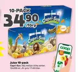 Coop Juice 10-pack erbjuda