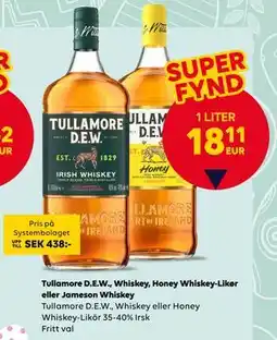 Border Shop Tullamore D.E.W., Whiskey, Honey Whiskey-Likør eller Jameson Whiskey, EUR 18.11 erbjuda
