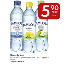 Snabbgross RAMLÖS Mineralvatten erbjuda