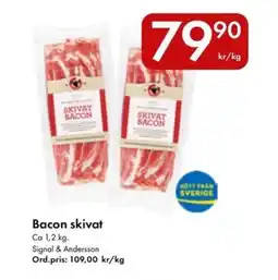 Snabbgross SIGNAL & ANDERSSON Bacon skivat erbjuda