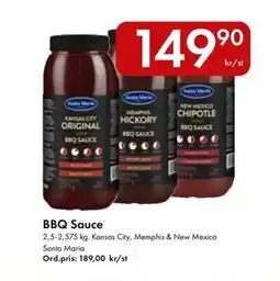 Snabbgross SANTA MARIA Bbq sauce erbjuda