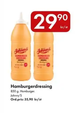 Snabbgross JOHNNY'S Hamburgerdressing erbjuda