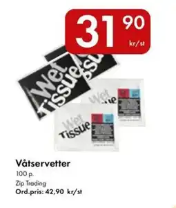 Snabbgross ZIP TRADING Våtservetter erbjuda