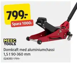 Jula Domkraft med aluminiumchassi 1.5 t 90-360 mm erbjuda