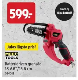 Jula Batteridriven grensåg 18 V 6"/15,6 cm erbjuda