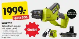Jula Batteridriven grensåg 18 V 10 cm 2.0 Ah erbjuda