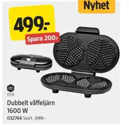 Jula Dubbelt våffeljärn 1600 W erbjuda