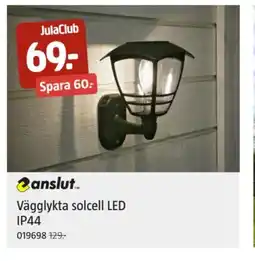 Jula Vägglykta solcell LED IP44 erbjuda