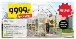 Jula Växthus 8.95 m² 367x244x229 cm erbjuda