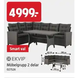 Jula Möbelgrupp 2 delar erbjuda