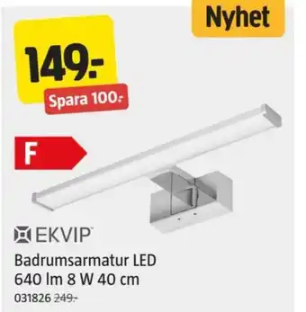 Jula Badrumsarmatur LED 640 lm 8 W 40 cm erbjuda