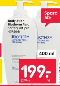Rusta Bodylotion Biotherm erbjuda