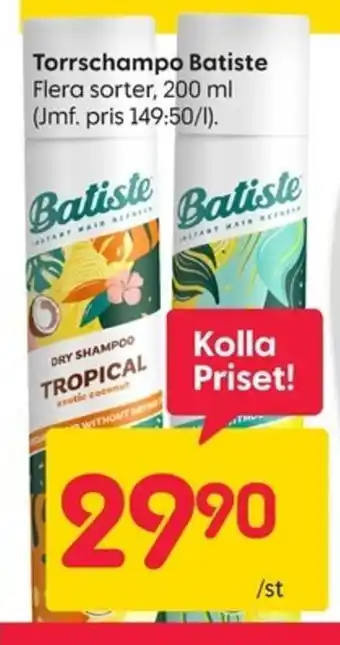 Rusta Torrschampo Batiste erbjuda
