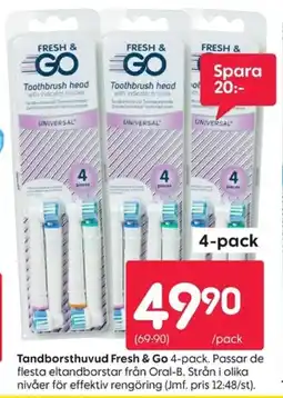 Rusta Tandborsthuvud Fresh & Go erbjuda