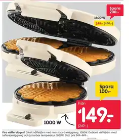Rusta Enkelt våffeljärn med non-stick-b eläggning erbjuda