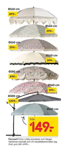 Rusta Parasoll erbjuda