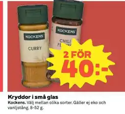 Coop Kryddor i små glas erbjuda