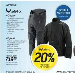 thansen 20% PÅ UTVALDA MC-KLÄDER erbjuda