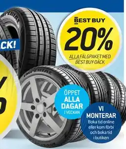 thansen ALLA FÄLGPAKET MED BEST BUY-DÄCK erbjuda