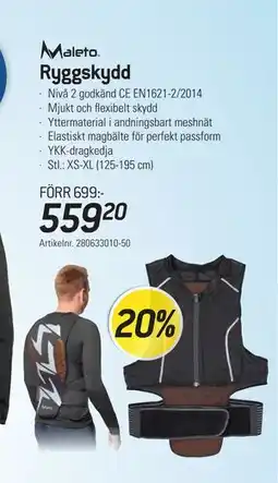 thansen Ryggskydd erbjuda