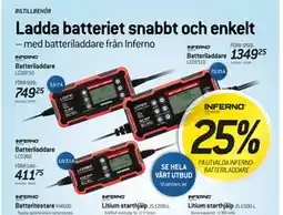 thansen 25% PÅ UTVALDA INFERNOBATTERILADDARE erbjuda