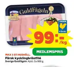 Stora Coop Färsk kycklingbröstfilé, Medlemspris erbjuda