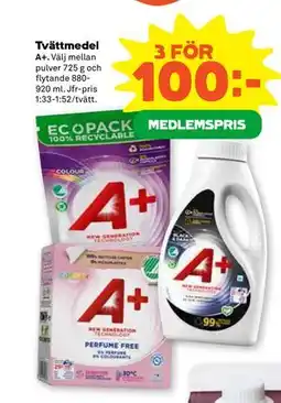 Stora Coop Tvättmedel, Medlemspris erbjuda