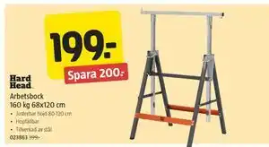 Jula Arbetsbock 160 kg 68x120 cm erbjuda