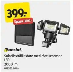 Jula Solcellsstrålkastare med rörelsesensor LED 2000 lm erbjuda