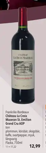 Citti Château La Croix Mazeran St. Emilion Grand Cru AOP, EUR 12.99 erbjuda