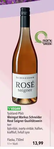 Citti Weingut Markus Schneider Rosé Saigner Qualitätswein, EUR 13.99 erbjuda