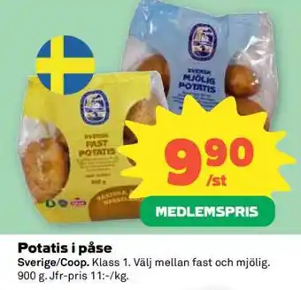 Coop Potatis i påse erbjuda