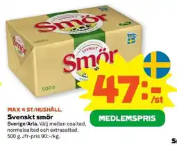 Stora Coop SVENSKT SMÖR erbjuda