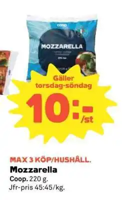 Coop MOZZARELLA erbjuda