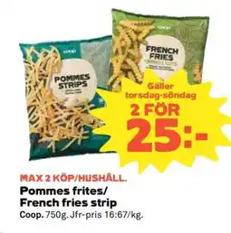 Coop Pommes frites/French fries strip erbjuda